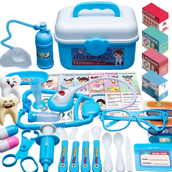 Little Doctor 42 Piece Play Set for Dentist, Stethoscope, Glasses, Doll