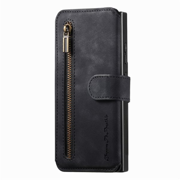 Zipper Leather Case Compatible with Samsung Galaxy S25 Ultra Wallet Cover