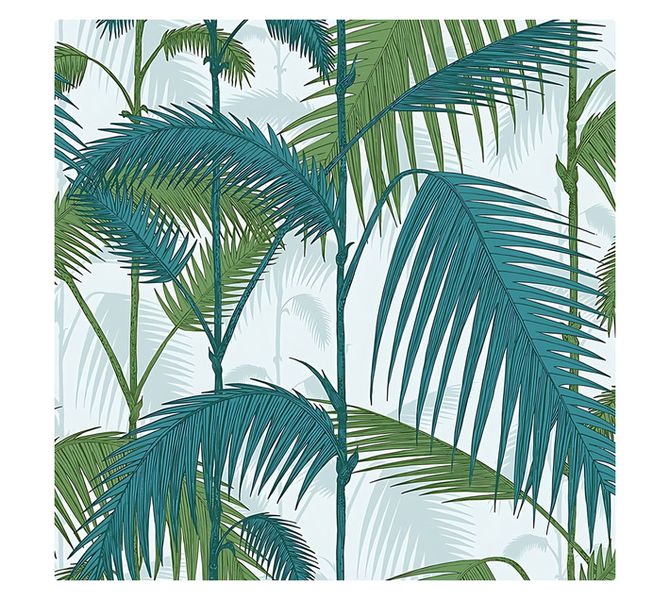 Tropics Wallpaper Green and Blue 10 m x 530 mm