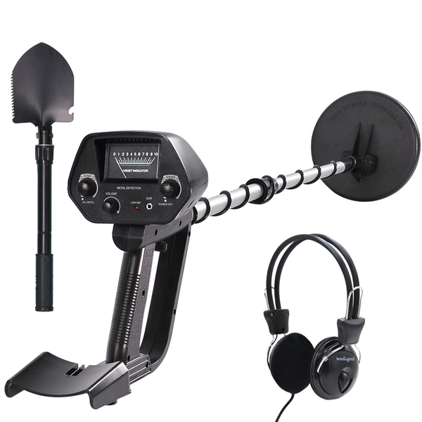 Underground Metal Detector with Headphone and Shovel for Beginners
