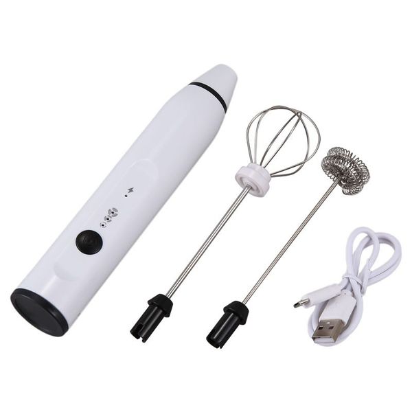 2 In 1 Milk Frother Handheld Electric Foam Maker With 2 Whiskers