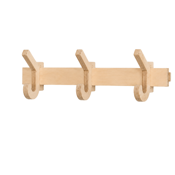 Wall Mounted Hook Rack - 3 Adjustable Hooks