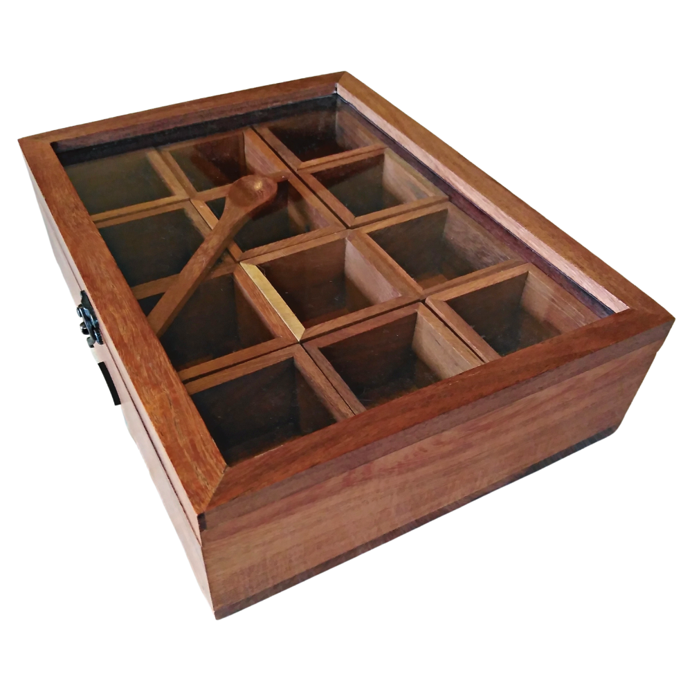 Imported Acacia Wood Spice Or Tea Box Large Shop Today Get It 