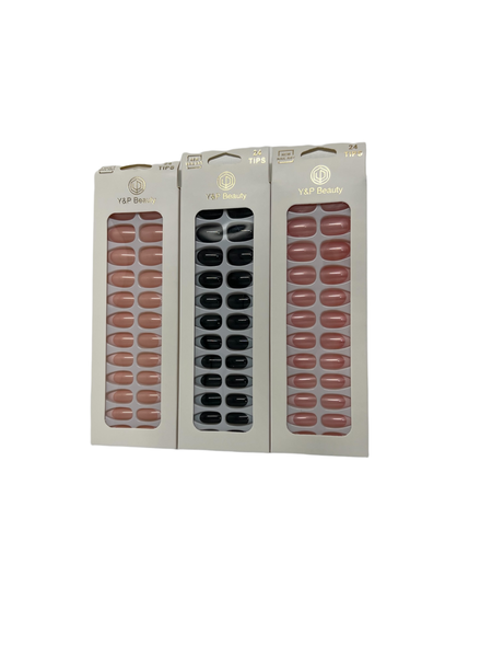 Black Classic French Tips Set - 3 Pack