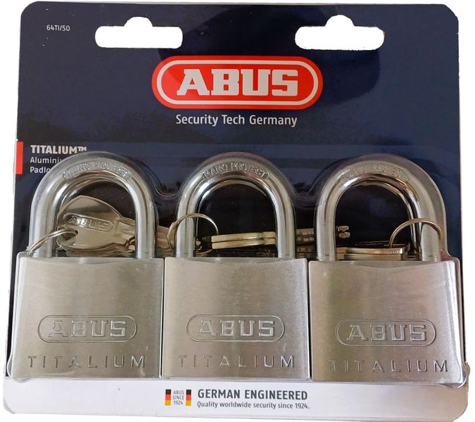 Padlock Abus Titalium 50 mm pack of 6. Keyed alike.