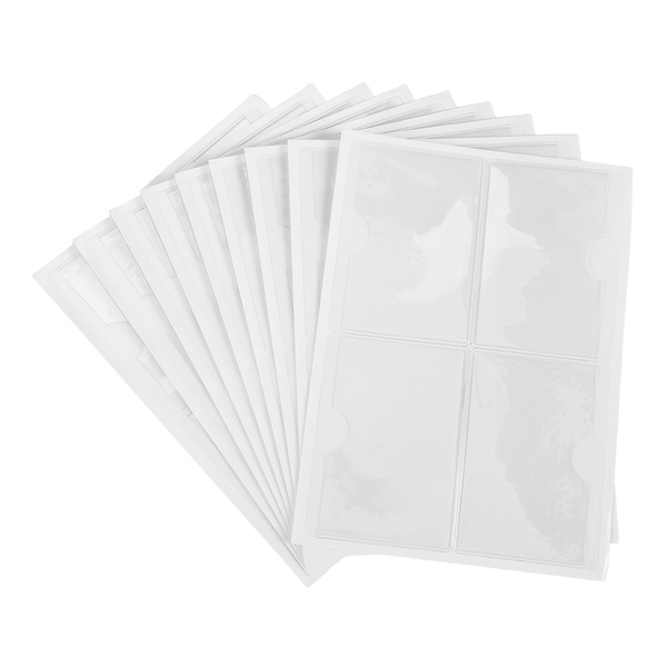 36Pcs Self-Adhesive Label Card Holder Index Pockets Clear Plastic Adhesive