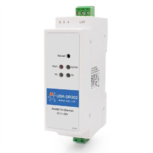USR-DR302 Din Rail Serial RS485 to Ethernet TCP IP Server Module