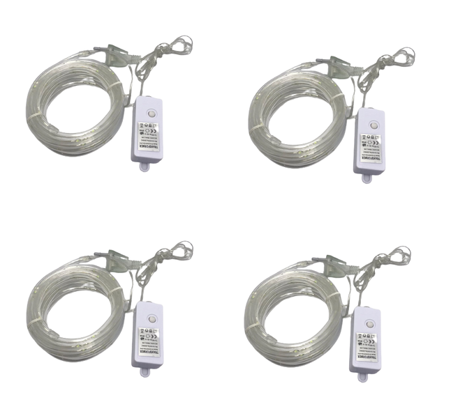 50 Red LED Rope Decorative Light 5m x 4 Pack