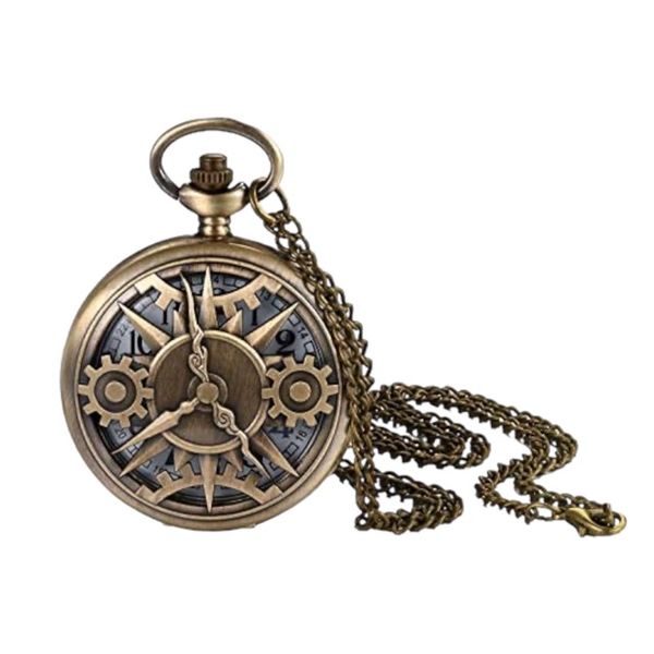 Pocket Watch with Speed and Time Decoration for Sweater Chain