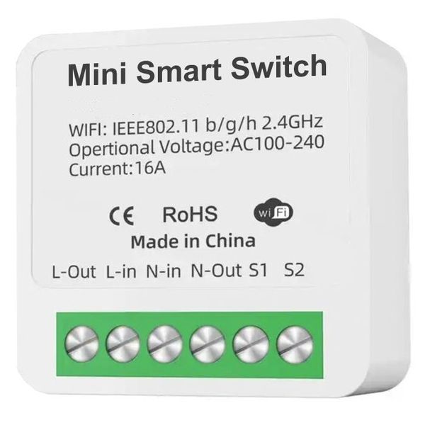 Smart Home - Tuya Wi-Fi Mini DIY 16A Smart Life Switch (NO Power Monitor)