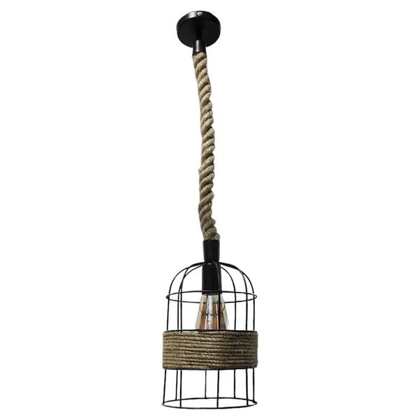 Birdcage Rope Style Single Pendant Light