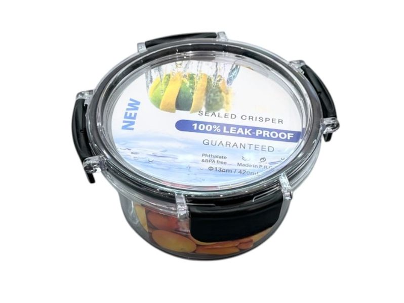 Round Sealed Crisper - Durable Food Storage Container - 420ml - 1 Piece