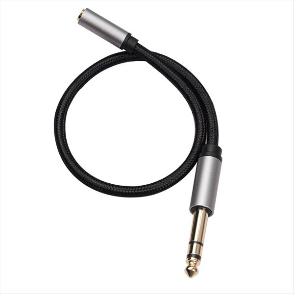 Audio Adapter 6.35mm 1/4 Male to 3.5mm 1/8 Female Stereo Jack 30CM