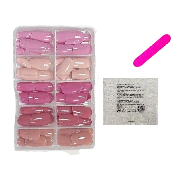150 Piece - Multi Pink &amp; Beige Toned Maillard Artificial Press On Nails