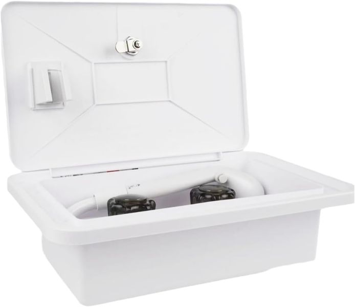 Camping RV Outdoor Exterior Shower Box Kit with Lock