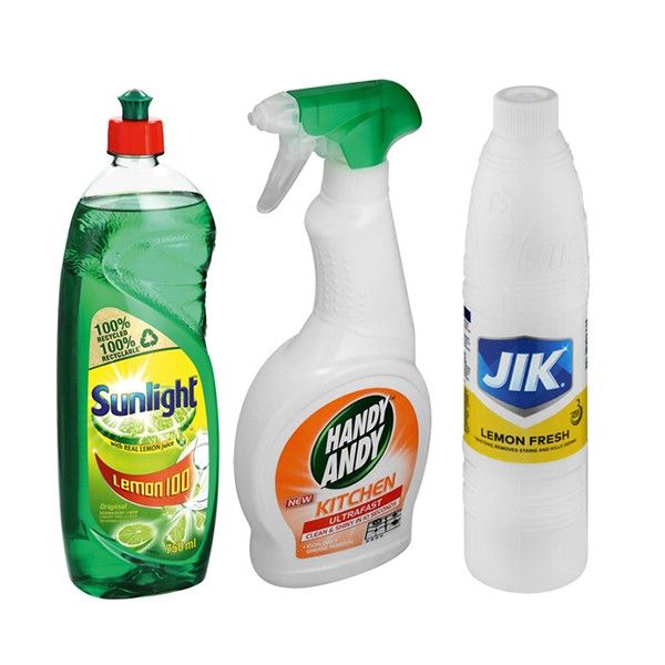 Household cleaning bundle - Sunlight, Handy Andy Ultra &amp; JIK Bleach Lemon