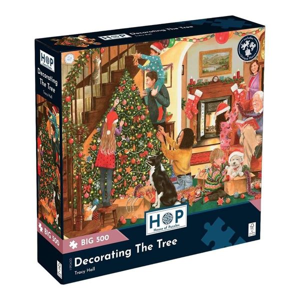House of Puzzles - Decorating The Tree - XL Pieces - 500 Piece Puzzle