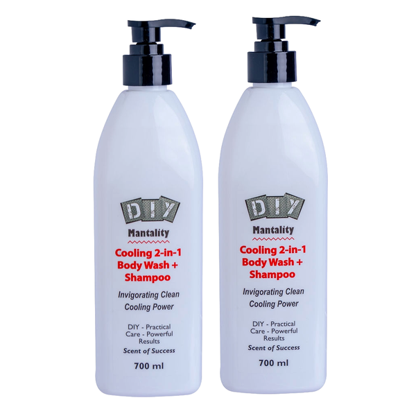 DIY Mantality Cooling 2-in-1 Body Wash &amp; Shampoo 2 x 700ml