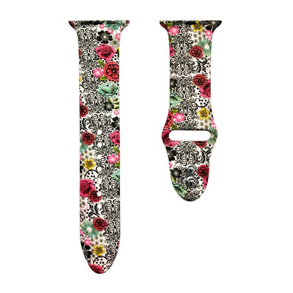 Floral Design Watch Strap / Band For Apple Watch - 38/40/41 mm