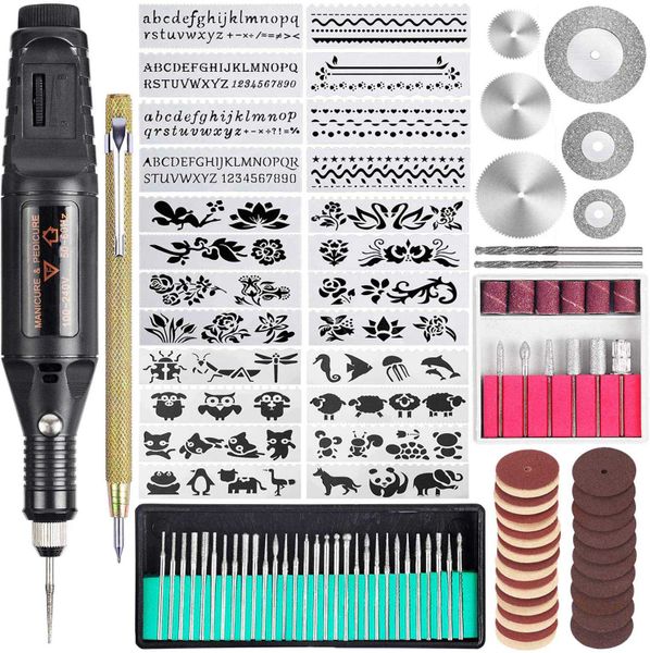 108 Pcs Electric Engraving Tool Kit, Corded Engraver (EU Plug)