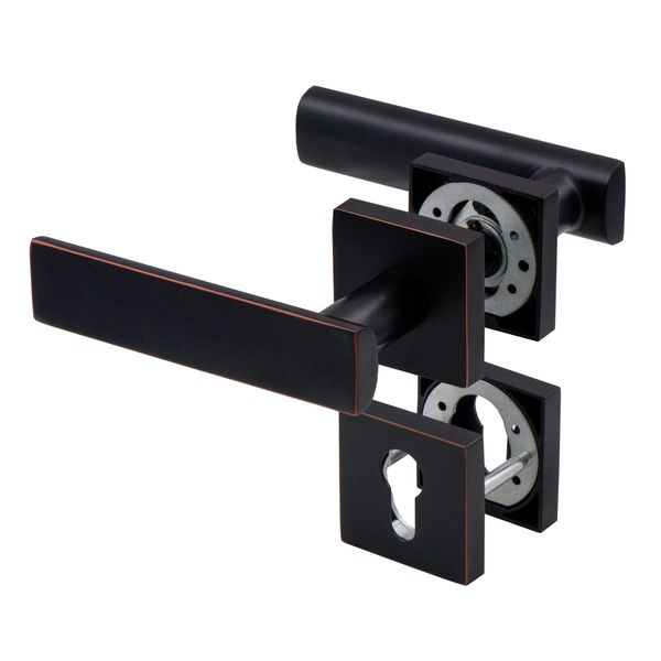 Jaguar Pro Designer Series BARCELONA CYL Handles Black &amp; Rose Gold