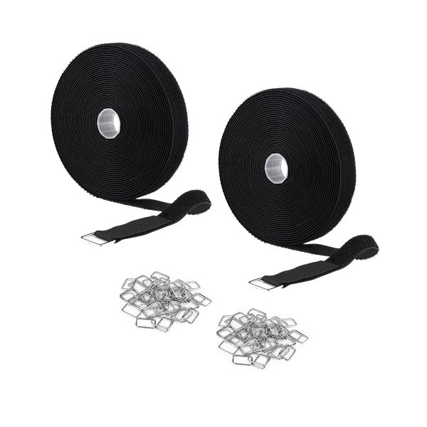 2 Pack Hook And Loop Straps With Buckles Adjustable Fastening Cable Ties