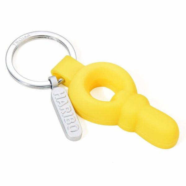 TROIKA Keyring: HARIBO Dummy in Yellow: HARIBO SCHNULLER
