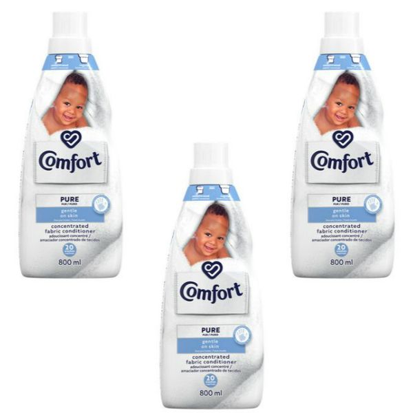 Comfort Fabric Softener Pure - 3 x 800 ml