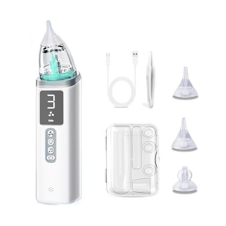 Electric Baby Nasal Aspirator Gentle Nose Cleaner with Soft Silicone, Safe Image