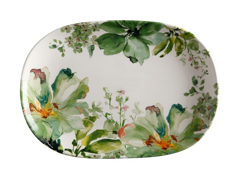 Casa Domani Botanical Oval Platter 40x28cm