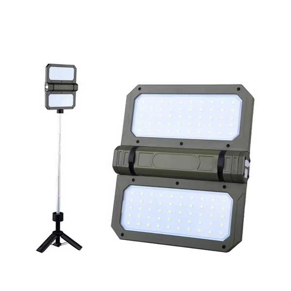 2400LM Solar Rechargeable LED Camping Lantern with Tripod &amp; Hook