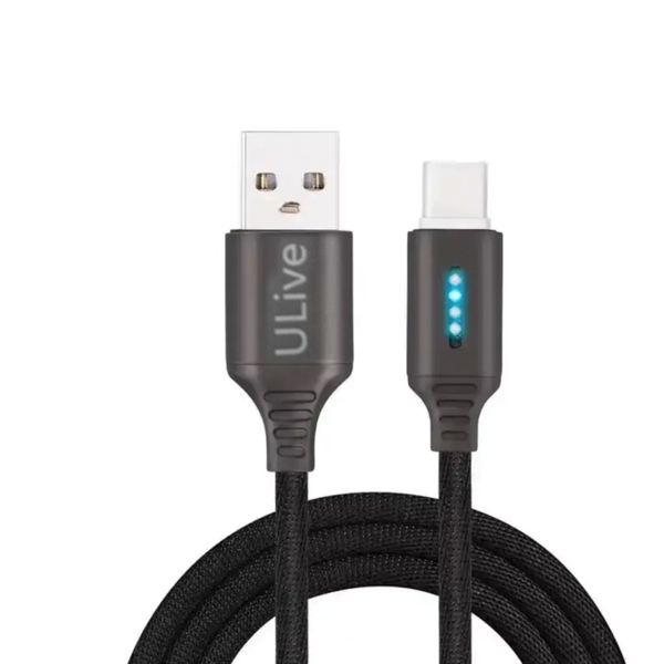 Usb-C charging and data Braided ULive Cable with Led Light Indicator