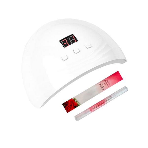 White 88w UV Lamp for UV/LED Gel and Builder Gel - with Cuticle Oil