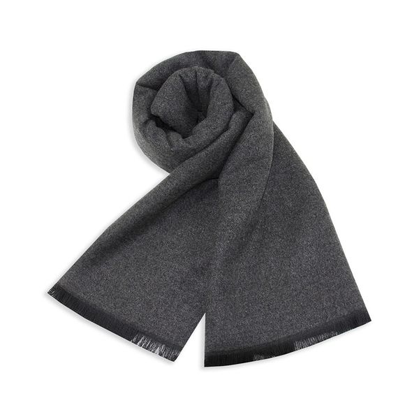 Winter Fashion Business Warmth Thickened Dark Grey Men's Scarf