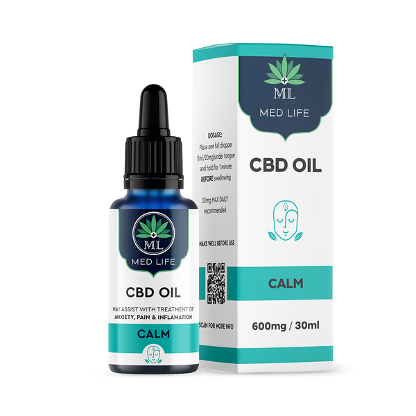 Medlife Products Calm CBD Oil 600mg - 30ml