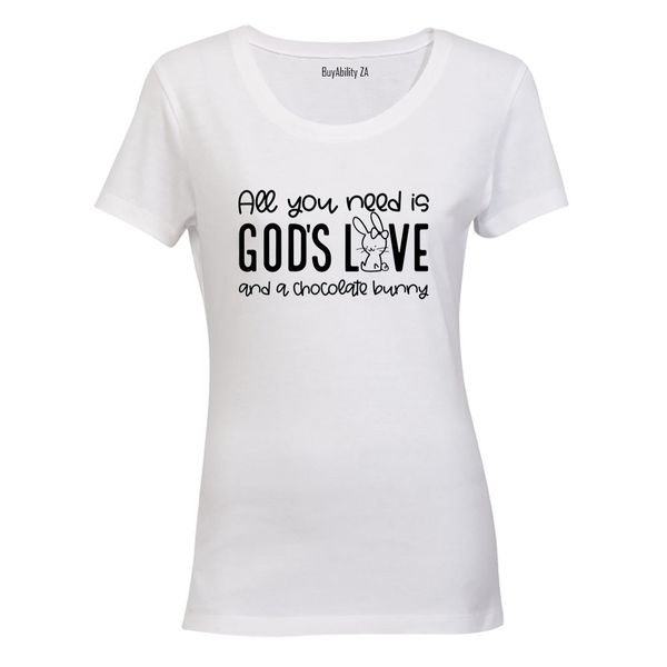 God's Love &amp; Chocolate - Easter - Ladies - T-Shirt