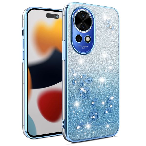 Phone Case Compatible With Huawei Nova 12 Flowers Diamond Shining Cover