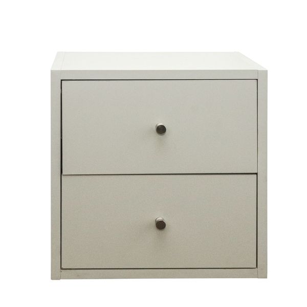 CUBEO Home Storage Cube - 1 Box With 2 Drawers - White