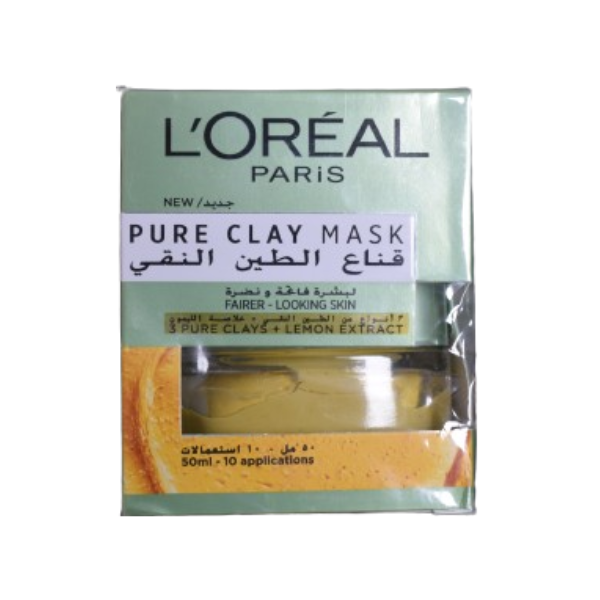 LOreal Pure Clay - Bright - Yuzu Lemon Face Mask 50ml