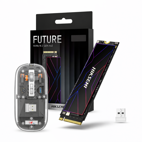 Hiksemi Future 512GB PCIe Gen4 M.2 NVMe SSD + MR A TECH Transparent Mouse