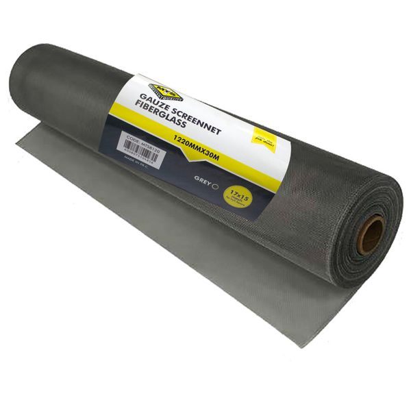 MTS Gauze Screen Netting Fiber 1,22 30m Grey