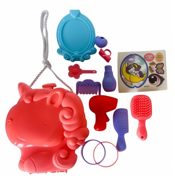 Girls Unicorn Plastic Handbag &amp; Accessories (19 Piece)