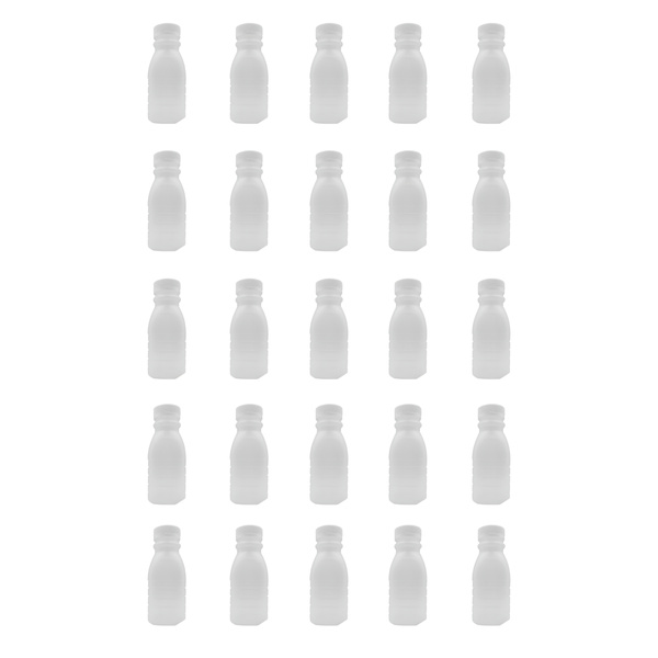 25 Pack 250mL Plastic Juice &amp; Milkshake Bottles with Caps - Bulk Value Pack