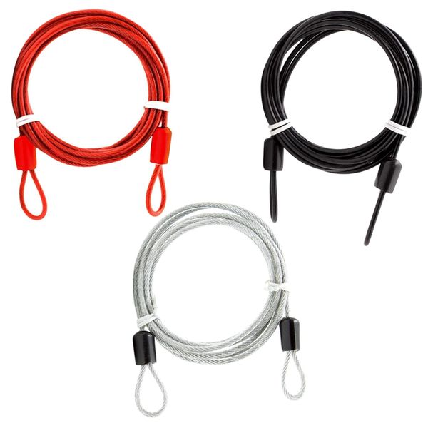 Tool Multi-Purpose Steel Clothesline/Bicycle Lock Wires Set of 3 - 1.5m