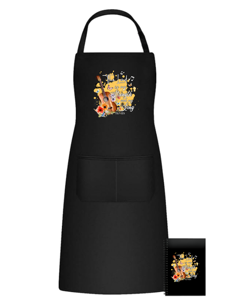 The Lord is My Strength And Song Kitchen Apron Christmas Birthday Gift 506