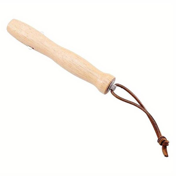 80cm Telescopic Extendable BBQ Fork Stainless Steel Skewers Wooden Handle