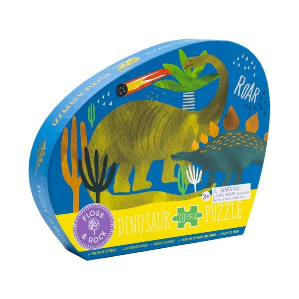 Floss &amp; Rock Shaped 20 Piece Puzzle Dino