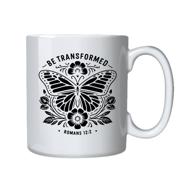 Transformed Christian Butterfly Positive Mug Gift Birthday Christmas 402