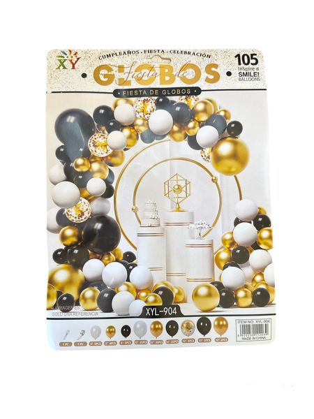 Elegant Black Gold Balloons