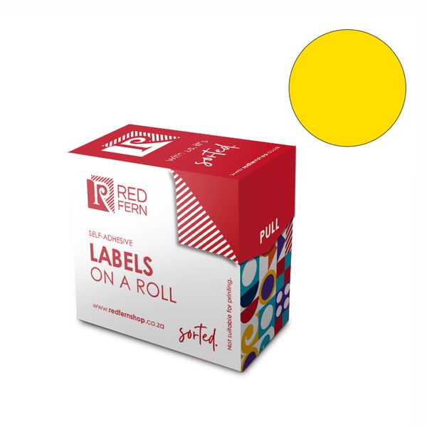 Redfern C19 Colour Code Labels - Yellow 5's
